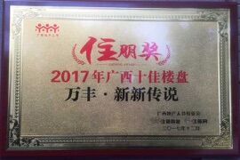 万丰•新新传说荣获“2017广西十佳楼盘”